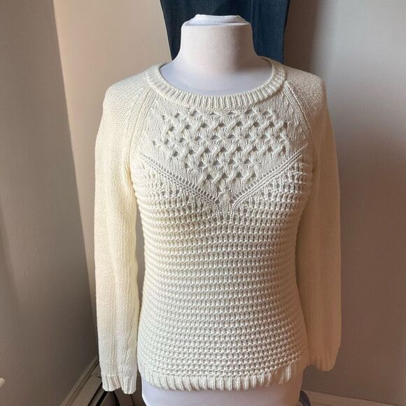 Lilly Pulitzer White Open Knit Long Sleeve Sweater, Small. Preppy, oldmoney, coa - Picture 10 of 12